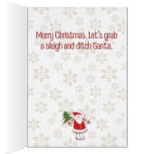サンタがクリスマスカードをおもしろい本当にゾッと鳴らす (内側 (右))