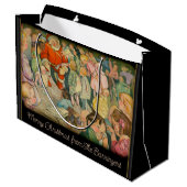 サンタがクリスマス休暇に到着 ラージペーパーバッグ (裏面アングル)