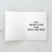 サンタがクリスマス時に応援をパーティーに楽しむ送る シーズンカード (内部)