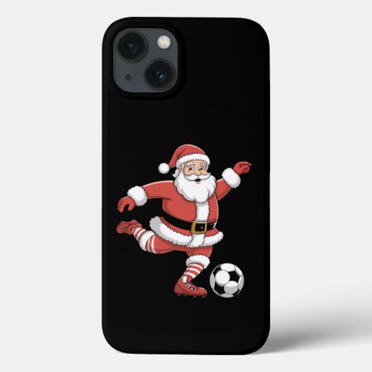 サンタがサッカーをする クリスマス スポーツ Case-Mate iPhoneケース (裏面)