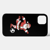 サンタがサッカーをする クリスマス スポーツ Case-Mate iPhoneケース (裏面 (横))