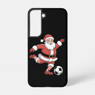 サンタがサッカーをする クリスマス スポーツ SAMSUNG GALAXY S22ケース