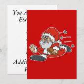 サンタがサッカーをプレイ 招待状 (正面/裏面)