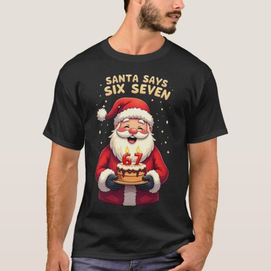 🎅サンタがシックスセブンと言う Tシャツ (正面)