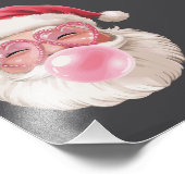サンタがシャボン玉を吹く クリスマスの楽しみ フォトプリント            (角)