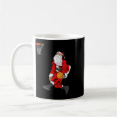 サンタがスケッチをプレイするスラムダンク クリスマスギフト コーヒーマグカップ (左)