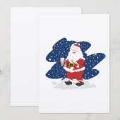 サンタがタピオカドリンクを飲む シーズンカード (正面/裏面)