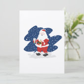 サンタがタピオカドリンクを飲んでいる シーズンカード (スタンド正面)