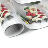 サンタがタンブルラッピング紙 ラッピングペーパー (ロールコーナー)