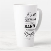 サンタがナフトをチェックするまで全てのおもしろいとゲームだ カフェラテマグ (右アングル)
