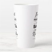 サンタがナフトをチェックするまで全てのおもしろいとゲームだ カフェラテマグ (正面)