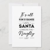 サンタがナフトをチェックするまで全てのおもしろいとゲームだ シーズンカード (正面)