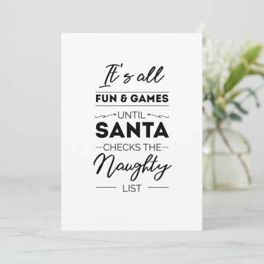 サンタがナフトをチェックするまで全てのおもしろいとゲームだ シーズンカード (スタンド正面)