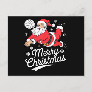 サンタがバレーボールをする クリスマスパジャマ クールなSpo エンクロージャーカード