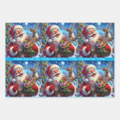 サンタがパパのジョークに子供の名前を追加3 ラッピングペーパーシート (正面2)