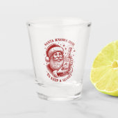 サンタがパーティー ショットグラス (正面)