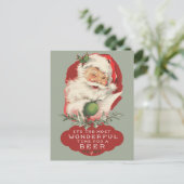 サンタがビールのクリスマスに最も素晴らしい時間 シーズンポストカード (スタンド正面)