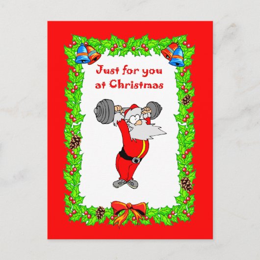 サンタがフィット シーズンポストカード (正面)