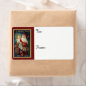 サンタがベビー・イエスを抱く ラベル (インサイチュ)