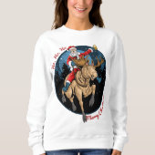 サンタがムースに乗る スウェットシャツ (正面)