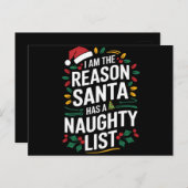 サンタがリストのクリスマスを持っていけないる理おもしろい由 ポストカード (正面/裏面)