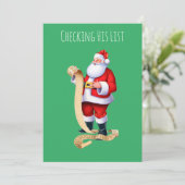 サンタがリストをチェック シーズンカード (スタンド正面)