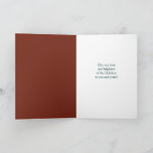 サンタがロバに乗ったビンテージクリスマスカード シーズンカード (内部)