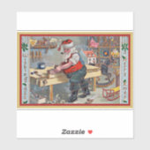 サンタがワークショップに シール (シート)