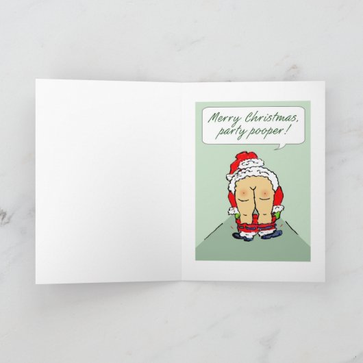 サンタが不信者のために行儀を狂う シーズンカード (内部)