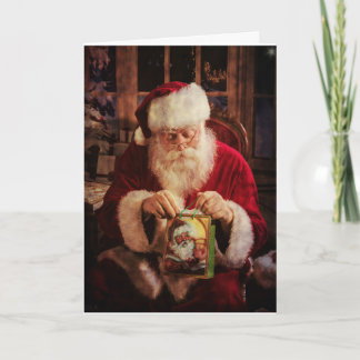 サンタが付いているクリスマスの挨拶状 シーズンカード