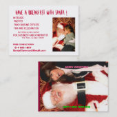 サンタが付いている朝食を食べて下さい 名刺 (正面/裏面)