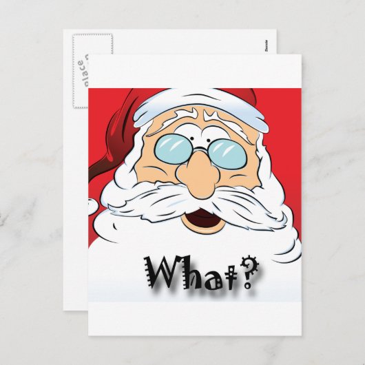 サンタが何と？クリスマスデザイン シーズンポストカード (正面/裏面)