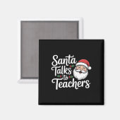 サンタが先生に語りかけるクリスマス マグネット (正面/裏面)