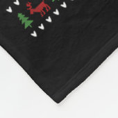 サンタが先生を見て醜いクリスマス フリースブランケット (角)