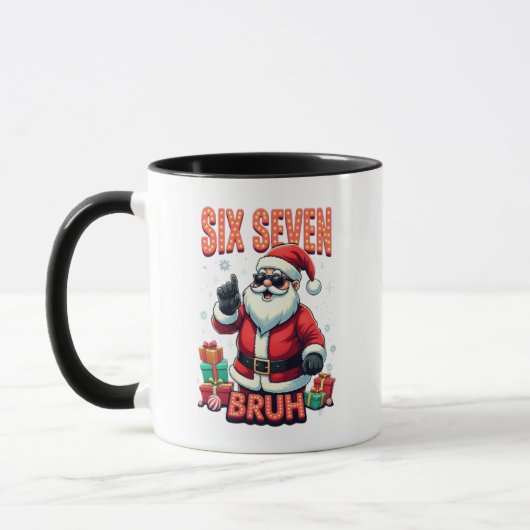 🎅サンタが六七と言う マグカップ (左)