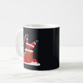 サンタが再びビジネスマン — 面白いクリスマスの煙突 コーヒーマグカップ (正面左)