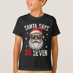 サンタが冗談を言うクリスマス 67 メメ Xmas Tシャツ