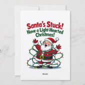 サンタが動けなくなった 面白いクリスマスカード シーズンカード (裏面)