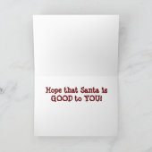 サンタが君に良いことを願って! カード (内部)
