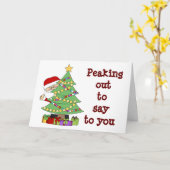 サンタが君に良いことを願って! カード (黄色い花)