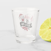 サンタが君を判断してる |おもしろいクリスマス ショットグラス (裏面)