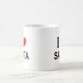 サンタが大好きです コーヒーマグカップ (中央)