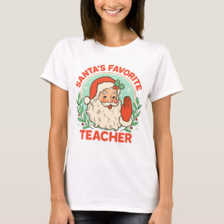 サンタが大好きな先生 クリスマス Tシャツ