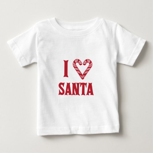 サンタが大好き ベビーTシャツ (正面)