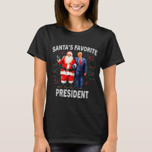 サンタが好きな大統領 おもしろトランプ Tシャツ