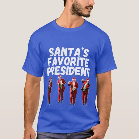 サンタが好きな大統領 2024 レトロ Tシャツ (正面)