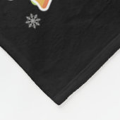 サンタが学校Chを見ている先生に優しい フリースブランケット (角)