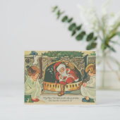 サンタが寝ている間に入れるようにと ポストカード (スタンド正面)