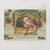 サンタが寝ている間に入れるようにと ポストカード (正面)