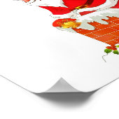 サンタが屋根の漫画 ポスター (角)